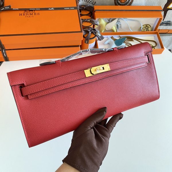 Kelly Cut 31 Epsom Rouge Casaque (Q5) Gold Hardware - Image 2