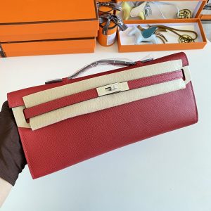 Kelly Cut 31 Epsom Rouge Casaque (Q5) Palladium Hardware