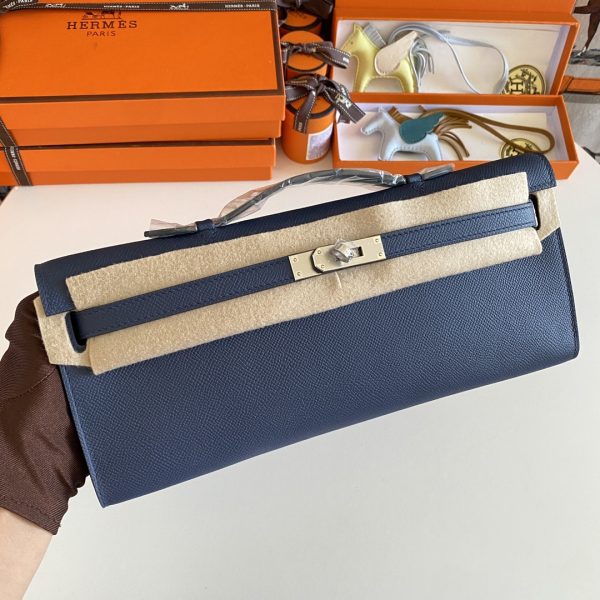 Kelly Cut 31 Epsom Blue Saphir (73) Palladium Hardware