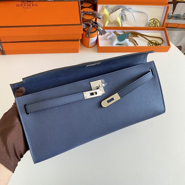 Kelly Cut 31 Epsom Blue Saphir (73) Palladium Hardware - Image 3