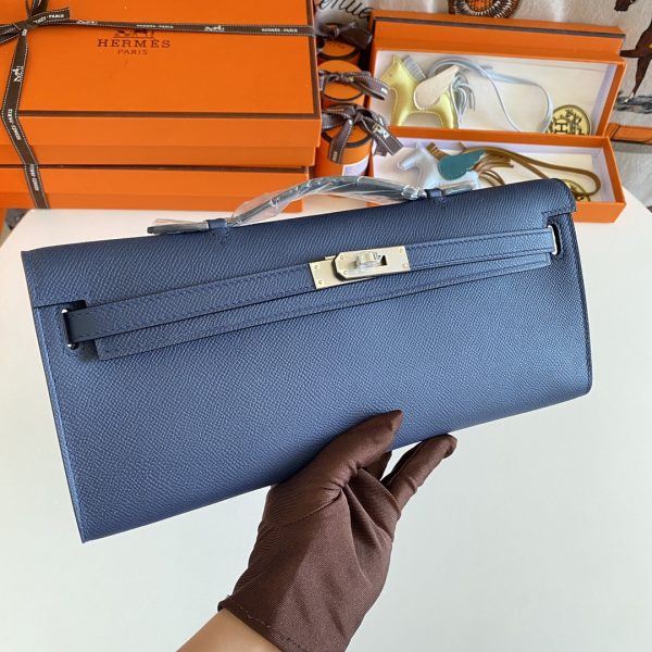 Kelly Cut 31 Epsom Blue Saphir (73) Palladium Hardware - Image 2