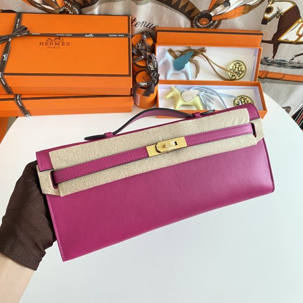 Kelly Cut 31 Swift Rose Pourpre (L3) Gold Hardware