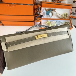 Kelly Cut 31 Swift Etoupe (18) Gold Hardware