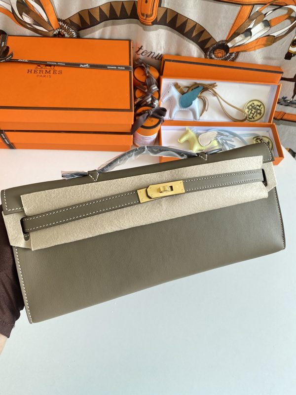 Kelly Cut 31 Swift Etoupe (18) Gold Hardware