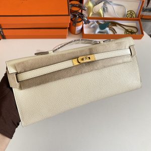 Kelly Cut 31 Epsom Craie (10) Gold Hardware