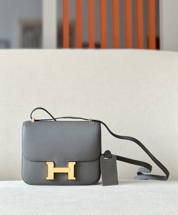Constance 19 Epsom Gris Meyer(0L) Gold Hardware