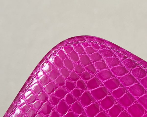 Constance 19 Shiny Alligator Rose Sheherazade (J5) Palladium Hardware - Image 9