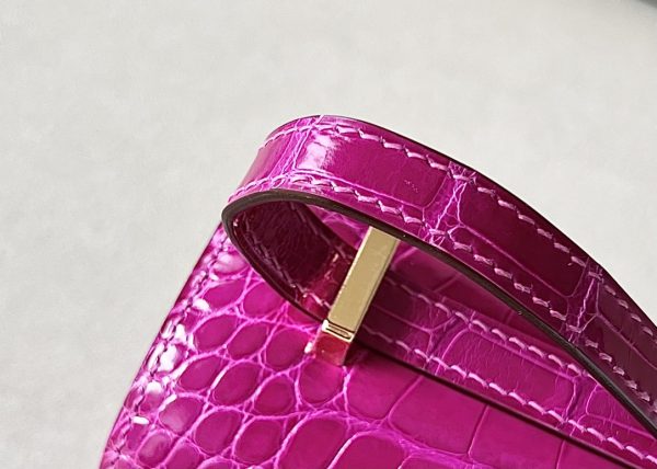 Constance 19 Shiny Alligator Rose Sheherazade (J5) Palladium Hardware - Image 7