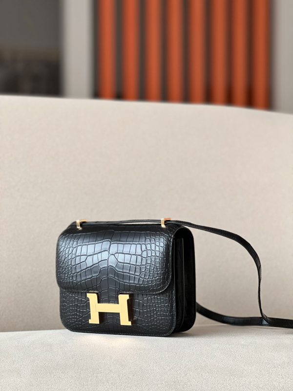 Constance 19 Matte Alligator Nior  (89) Gold Hardware - Image 3