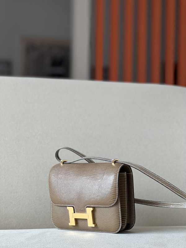 Constance 19 Lizard Ficelle (17) And Gris Caillou(8D)Palladium Hardware - Image 3
