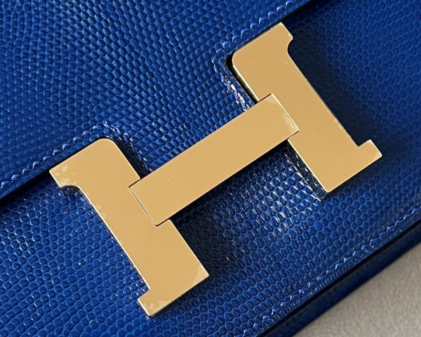 Constance 19 Lizard Blue Saphir (73) Gold Hardware - Image 10