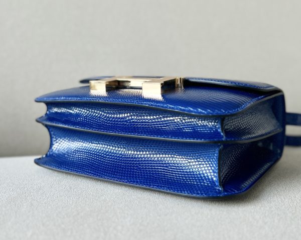 Constance 19 Lizard Blue Saphir (73) Gold Hardware - Image 9