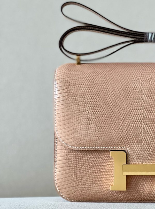 Constance 19 Lizard Beige Sable(1I) And Ficelle (17) Palladium Hardware - Image 6