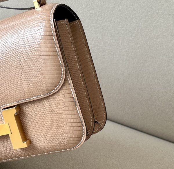 Constance 19 Lizard Beige Sable(1I) And Ficelle (17) Palladium Hardware - Image 5