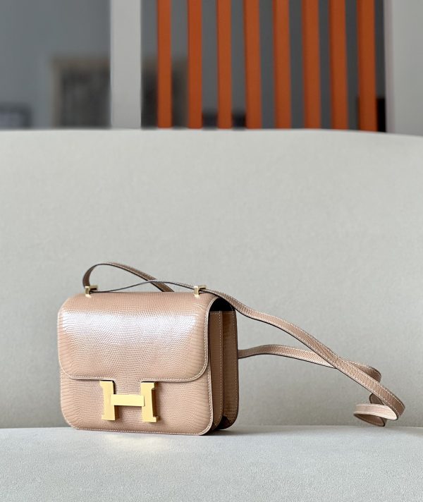 Constance 19 Lizard Beige Sable(1I) And Ficelle (17) Palladium Hardware - Image 3