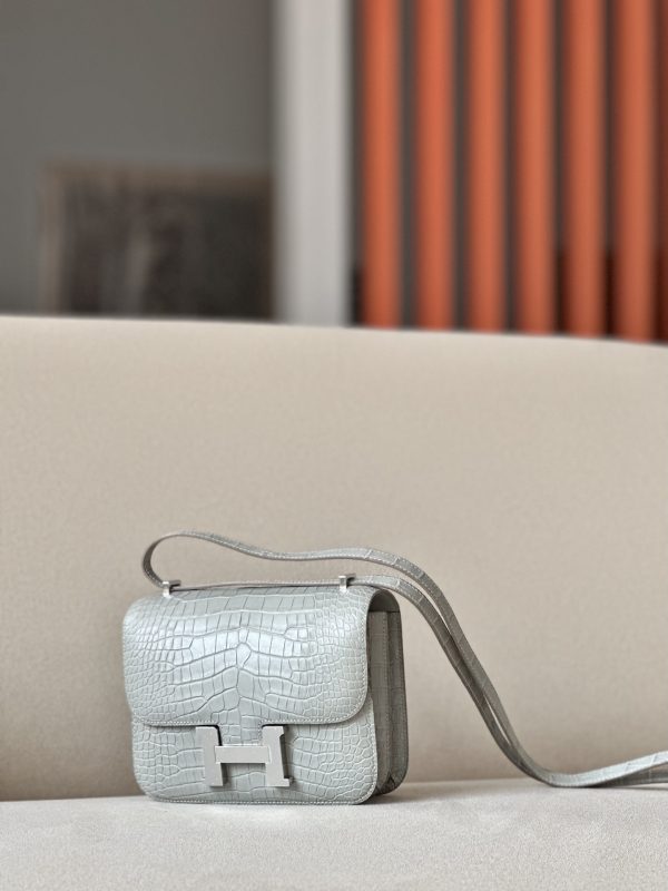 Constance 19 Matte Alligator Gris Perle(80) Palladium Hardware - Image 3