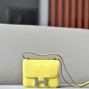 Constance 19 Matte Alligator Mimosa (M9) Palladium Hardware
