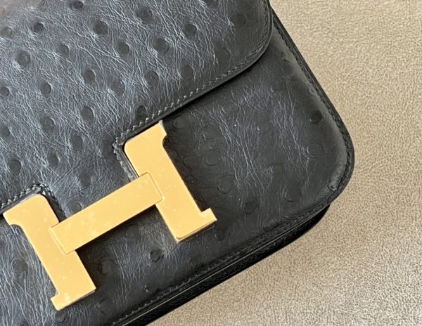 Constance 19 Ostrich Nior (89) Gold Hardware - Image 7
