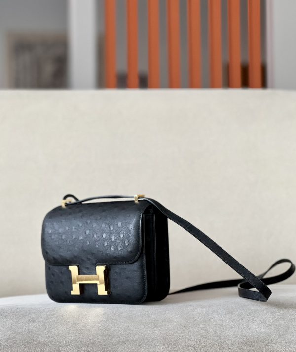 Constance 19 Ostrich Nior (89) Gold Hardware - Image 3