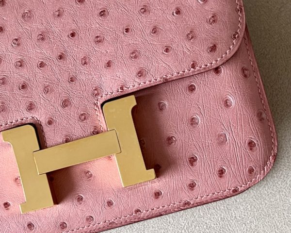 Constance 19 Ostrich Terre Cuite (94) Gold Hardware - Image 7