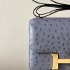 Constance 19 Ostrich Gris Agate (82) Gold Hardware - Image 6