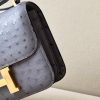 Constance 19 Ostrich Gris Agate (82) Gold Hardware - Image 5