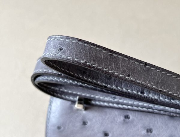 Constance 19 Ostrich Gris Agate (82) Palladium Hardware - Image 10
