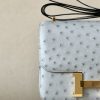 Constance 19 Ostrich Blue Glacier (8U) Gold Hardware - Image 8