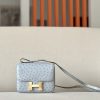 Constance 19 Ostrich Blue Glacier (8U) Gold Hardware