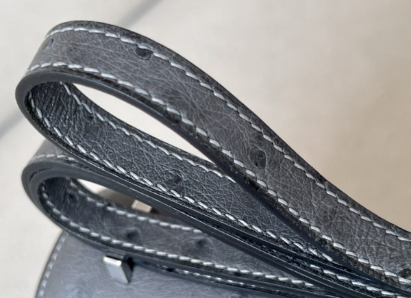 Constance 19 Ostrich Graphite  (88) Palladium Hardware - Image 6