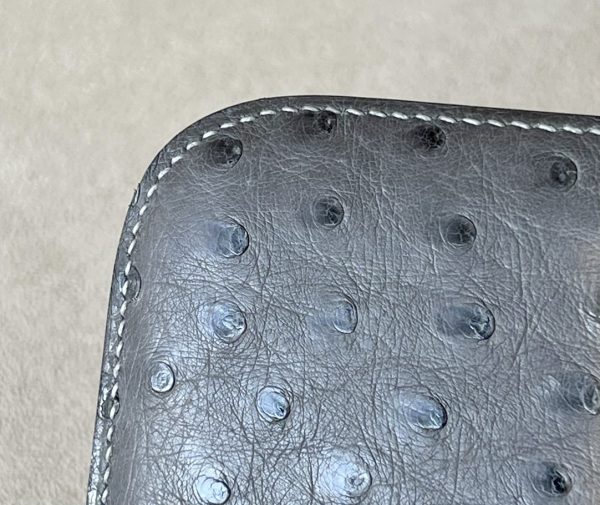 Constance 19 Ostrich Graphite  (88) Gold Hardware - Image 7