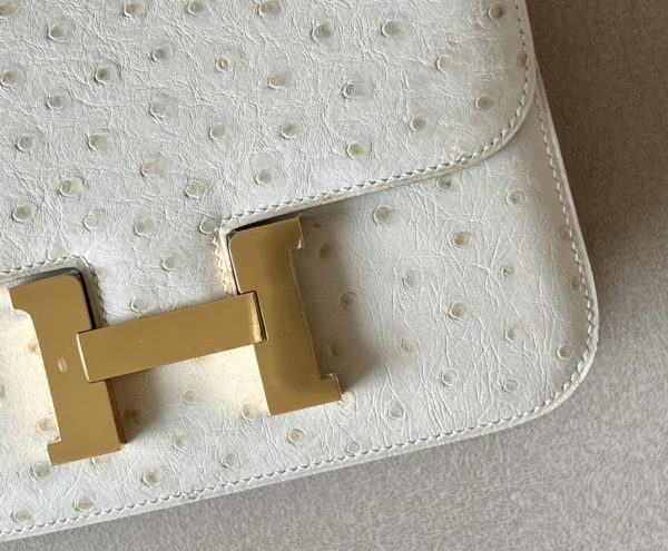 Constance 19 Ostrich Parchemin (3C) Gold Hardware - Image 7
