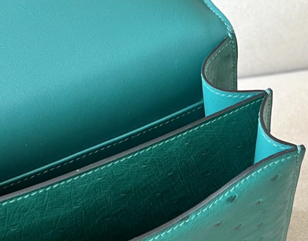 Constance 19 Ostrich Vert Vertigo (U4) Palladium Hardware - Image 7