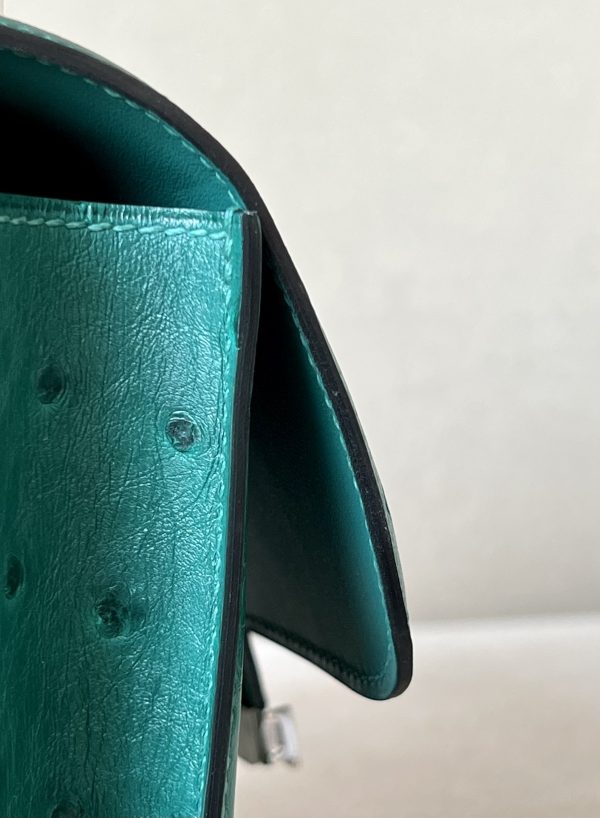 Constance 19 Ostrich Vert Vertigo (U4) Palladium Hardware - Image 5