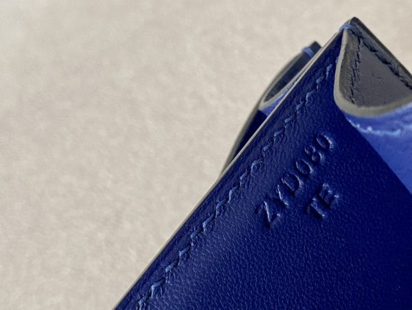 Constance 19 Ostrich Bleu Iris (77) Palladium Hardware - Image 6