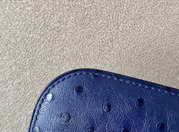 Constance 19 Ostrich Bleu Iris (77) Palladium Hardware - Image 4