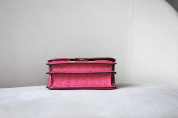 Constance 19 Ostrich Rose Tyrien (E5) Gold Hardware - Image 9
