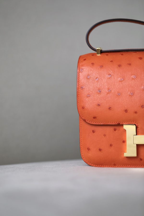 Constance 19 Ostrich Orange (93) Gold Hardware - Image 7