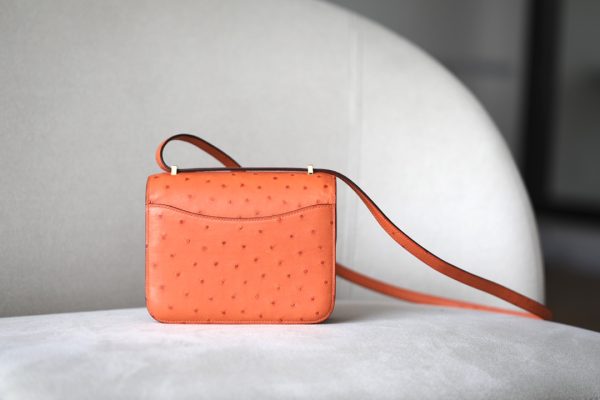 Constance 19 Ostrich Orange (93) Gold Hardware - Image 2