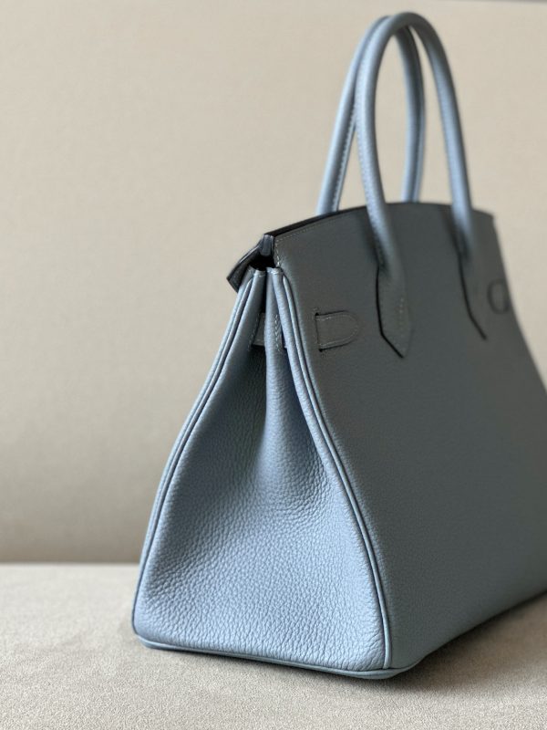 Birkin 30 Togo Bleu Lin(J7) Palladium Hardware - Image 4