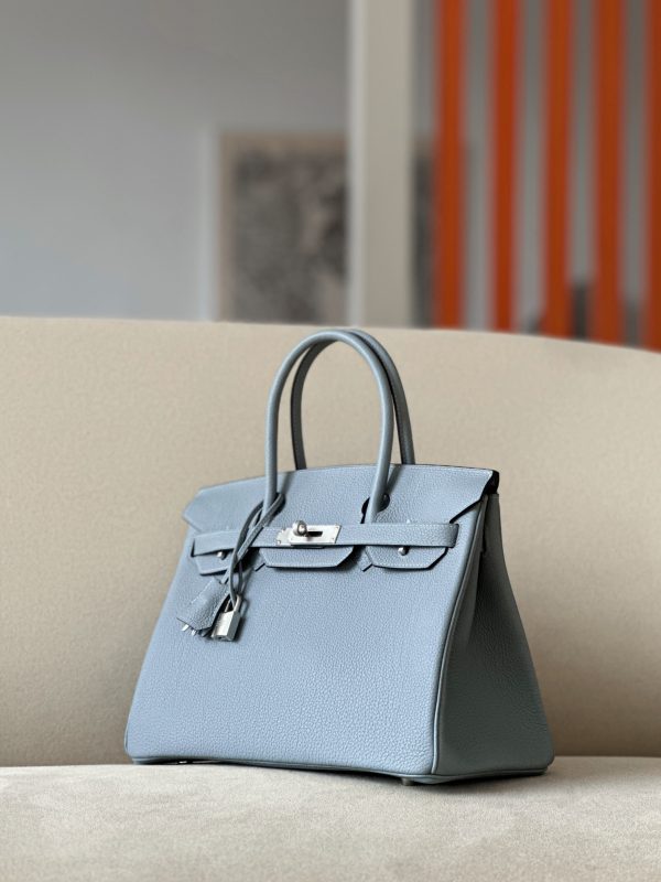 Birkin 30 Togo Bleu Lin(J7) Palladium Hardware - Image 2