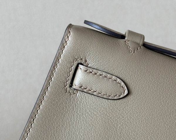 Kelly Pochette Swift Beige Marfa (8Q) Palladium Hardware - Image 10