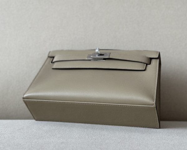 Kelly Pochette Swift Beige Marfa (8Q) Palladium Hardware - Image 7