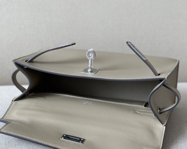 Kelly Pochette Swift Beige Marfa (8Q) Palladium Hardware - Image 4