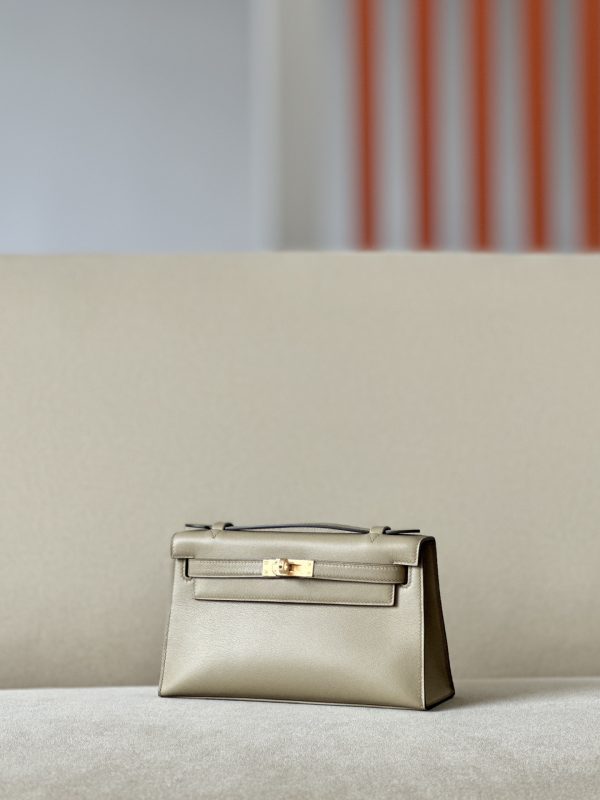 Kelly Pochette Swift Beige Marfa (8Q) Gold Hardware - Image 3