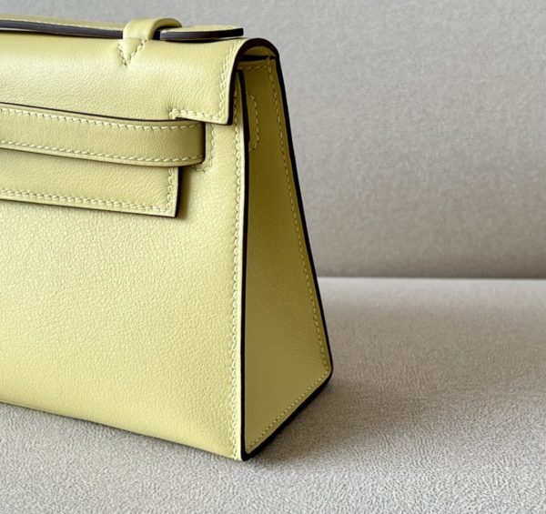 Kelly Pochette Swift Jaune Poussin (1Z) Palladium Hardware - Image 7
