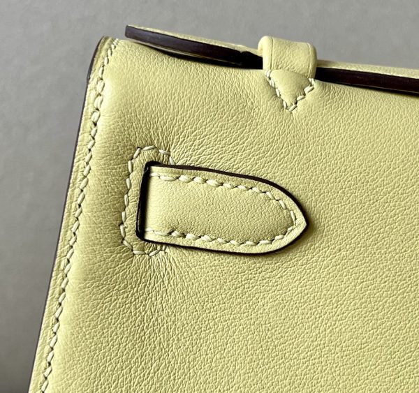 Kelly Pochette Swift Jaune Poussin (1Z) Palladium Hardware - Image 6