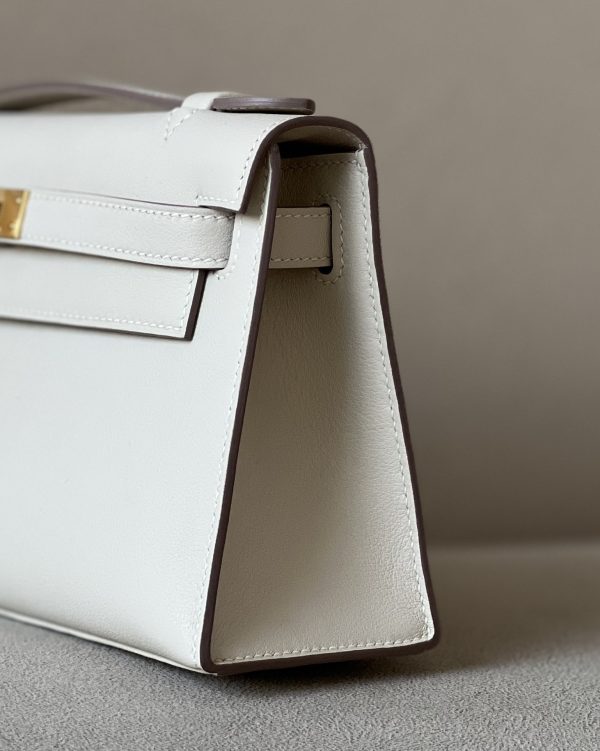 Kelly Pochette Swift Craie (10) Gold Hardware - Image 10