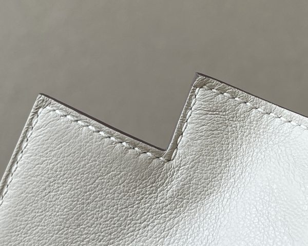 Kelly Pochette Swift Craie (10) Palladium Hardware - Image 7