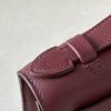 Kelly Pochette Swift Rouge H (55) Palladium Hardware - Image 9